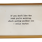 Metal & Glass Frame w/ Easel & Saying, Gold Finish II