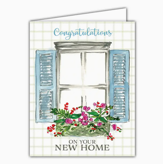 Congratulations New Home Window Greeting Card