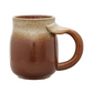 16 oz. Stoneware Mug w/ Whale Tail Handle Brown