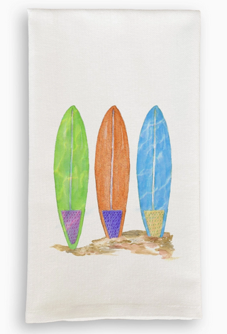 Three Surfboards Dishtowel
