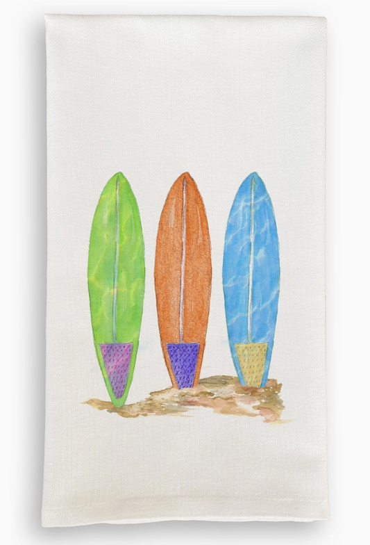 Three Surfboards Dishtowel