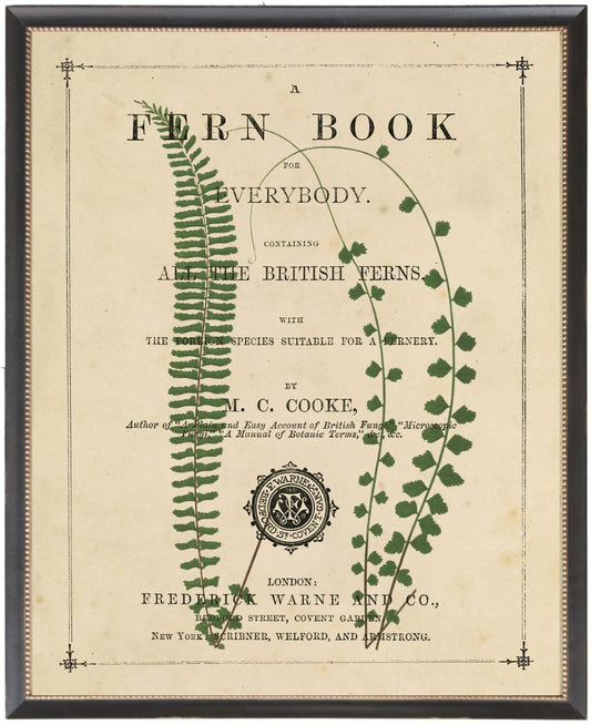 Fern on Vintage Book Title Page A - Online Only