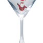 4 oz. Martini Glass with Hand-Blown Holiday Figure VII