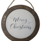 Round Canvas Ornament Frame Merry Christmas ***