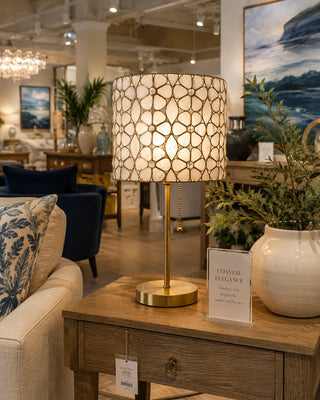 Pearl Mosaic Capiz Table Lamp
