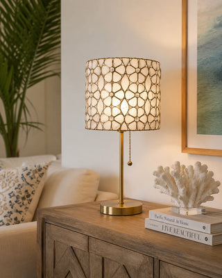 Pearl Mosaic Capiz Table Lamp
