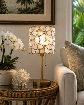 Pearl Mosaic Capiz Table Lamp
