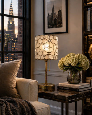 Pearl Mosaic Capiz Table Lamp
