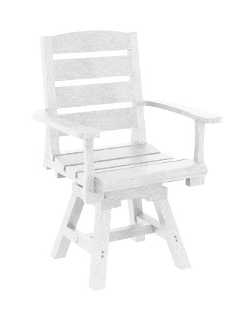 Napa Dining Swivel Arm Chair White
