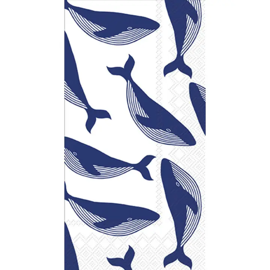 Paper Guest Towels Pack/20 Whales
