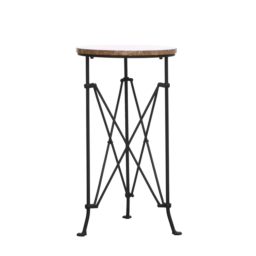 Metal Table w/ Marble Top