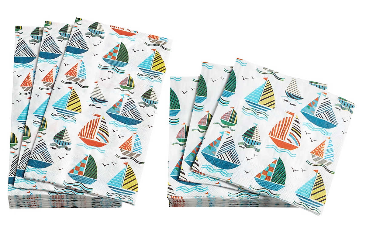 Sailboats Multi Napkin Guest Towel