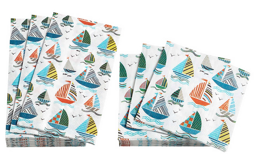 Sailboats Multi Napkin Guest Towel