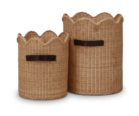 Scalloped Laundry Basket - Small