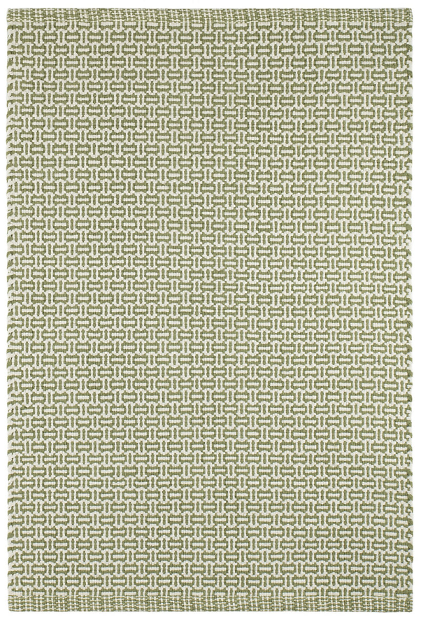 Miss Muffet Olive Handwoven Cotton Rug 2x3