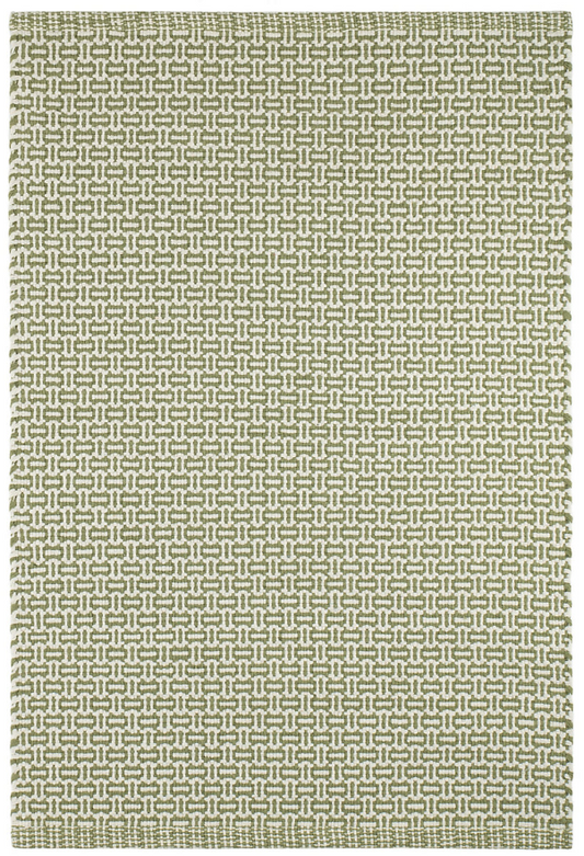 Miss Muffet Olive Handwoven Cotton Rug 2x3