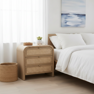 Cannes 3 Drawer Nightstand
