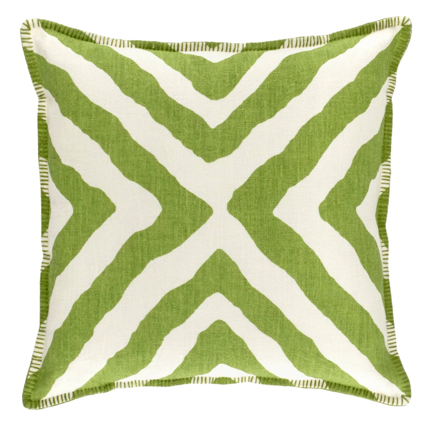 Impy Linen Decorative Pillow - Kelp - 22" Square