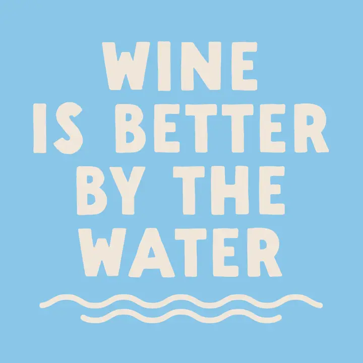 Cocktail Beach Funny Napkins | Wine Is Better By the Water