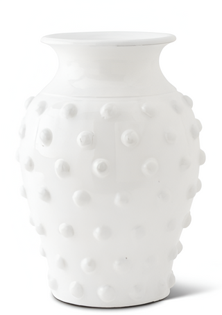 Glazed Vase with Raised Polka Dots II
