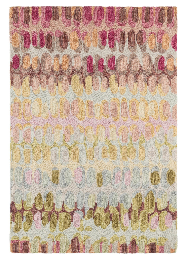 Paint Chip Hand Micro Hooked Wool Rug - Pastel - 2' x 3'