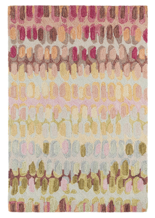 Paint Chip Hand Micro Hooked Wool Rug - Pastel - 2' x 3'