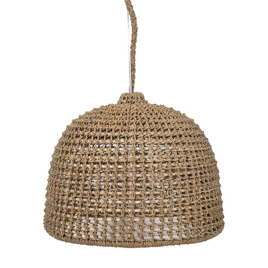 Woven Manila Rope Dome Pendant, Natural