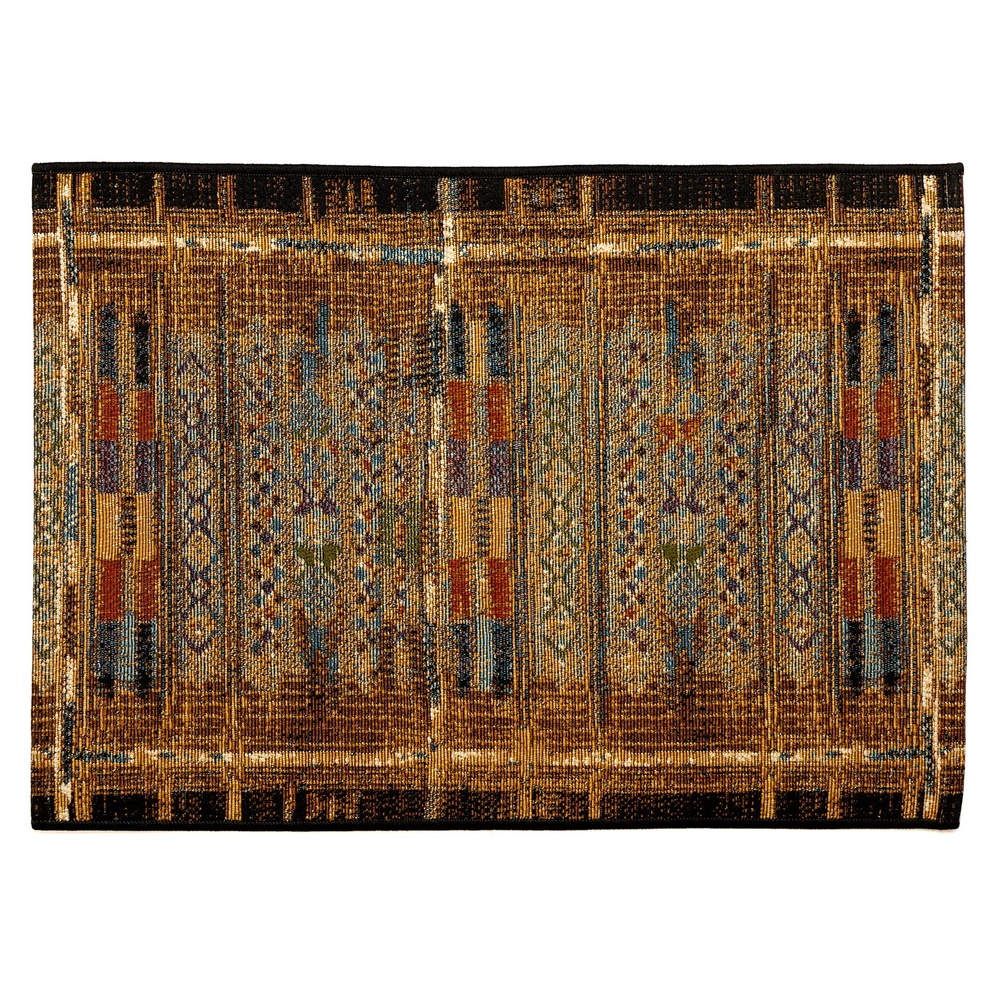 Esencia Tribal Stripe Indoor/Outdoor Mat Gold