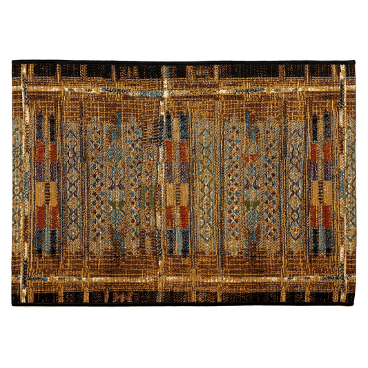 Esencia Tribal Stripe Indoor/Outdoor Mat Gold