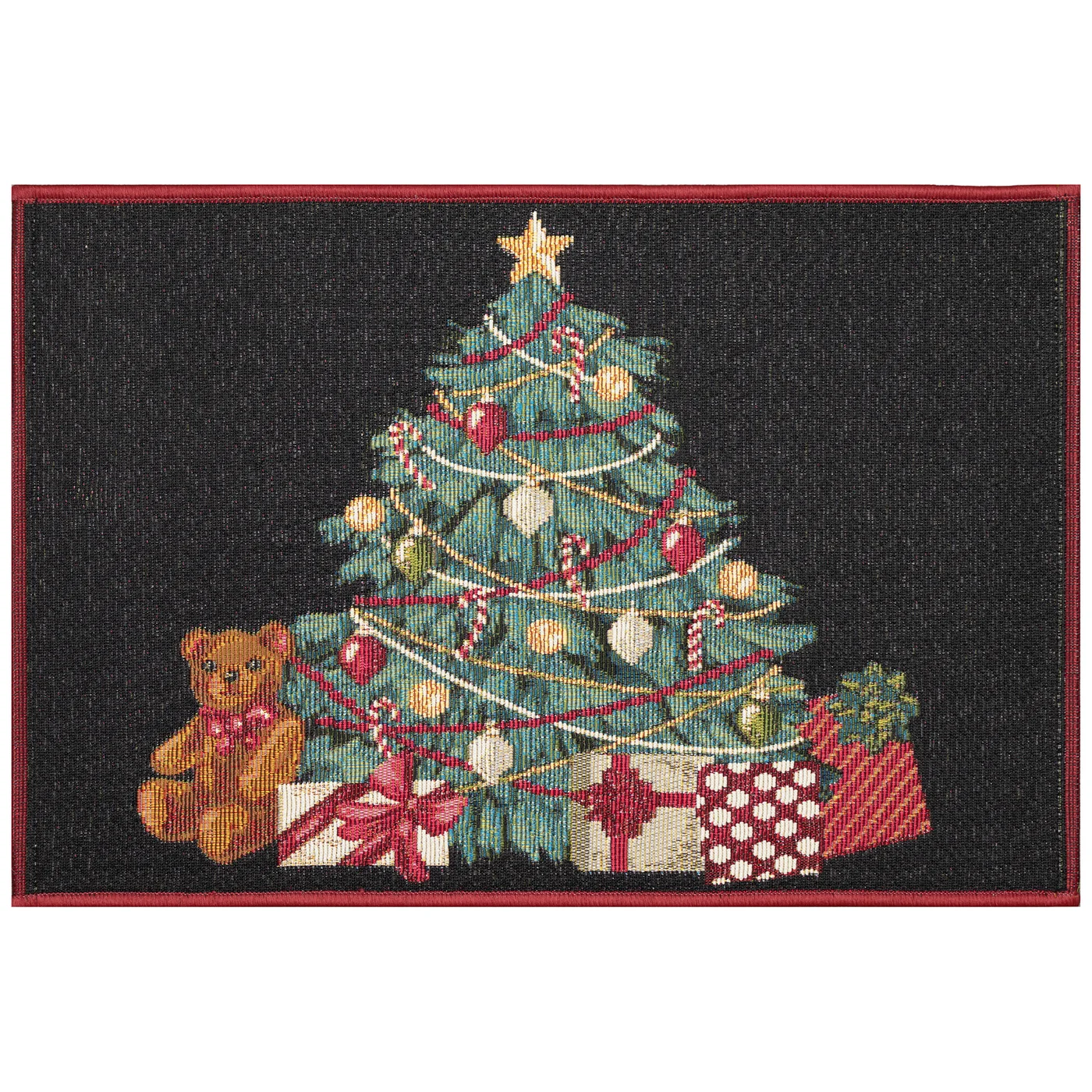 Esencia Oh Christmas Tree Indoor/Outdoor Mat Black