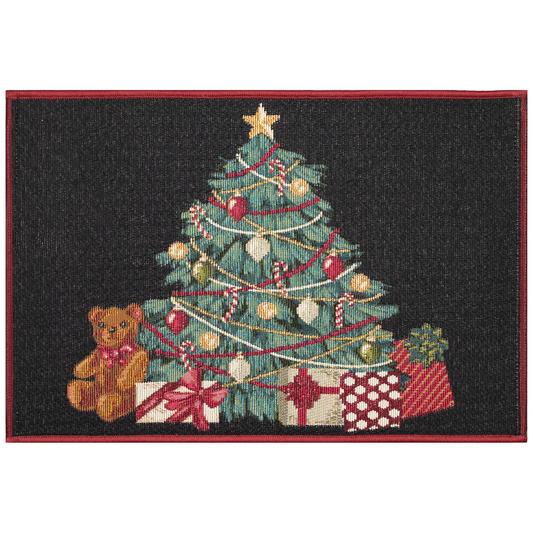 Esencia Oh Christmas Tree Indoor/Outdoor Mat Black