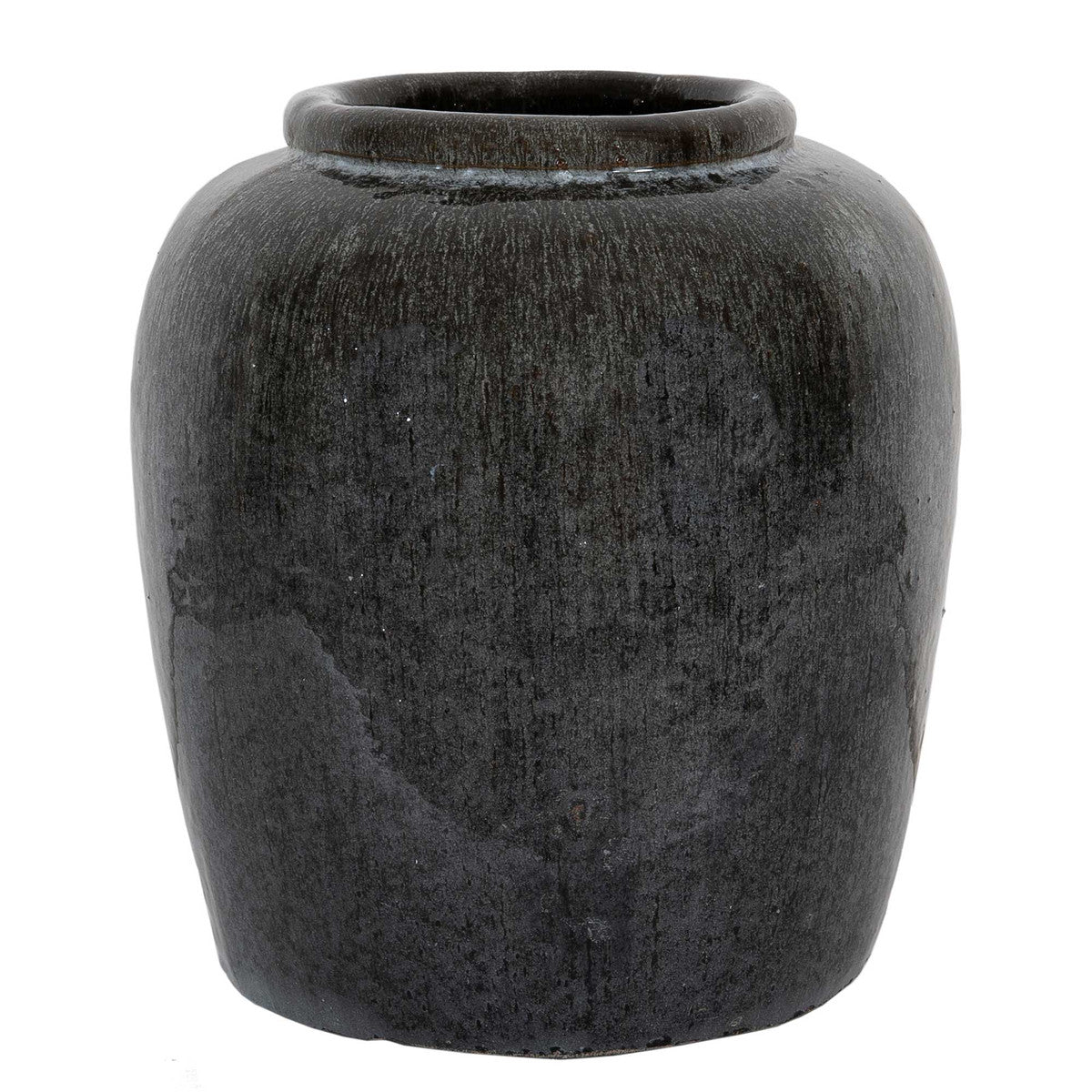 Thea Stoneware Vase, Large, Light Gray