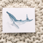 Watercolor Humpback Whale Note Card (Single Card)