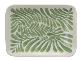 Hand-Painted Stoneware Plate w/ Abstract Design I