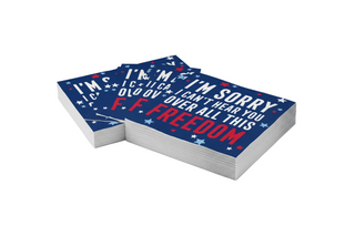 4th of July Funny Cocktail Napkins   Over All This Freedom
