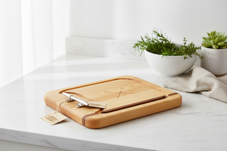 Crossed Oars Appetizer Board with Nautical Cleet Handles
