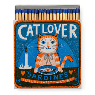 Cat Lover Sardines | Square   Safety Matches
