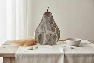 Brown Marble Pear Cheese Board

