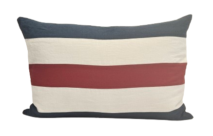 Signal with alternating stripes Indigo, white, red, white indigo 16x24 ***