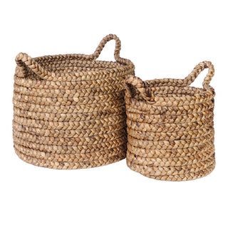 Waterhyacinth Putar Round Basket   Set of 2
