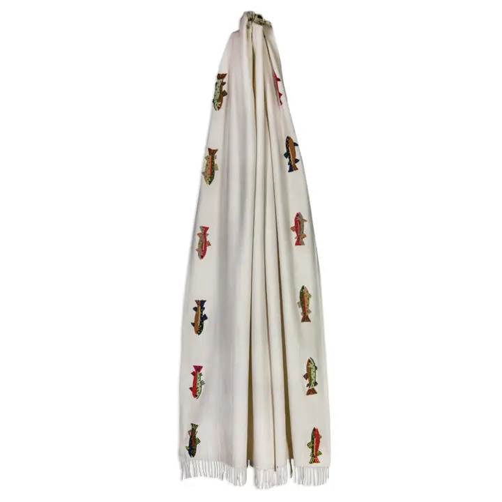 Summer Trout 52" x 70" Wool Blanket - Online Only