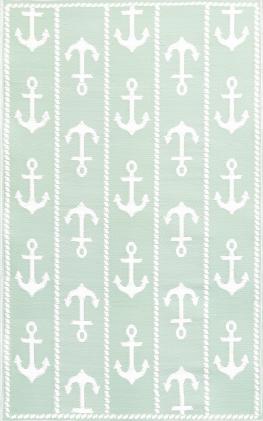 Anchor White Aqua *** 6x9