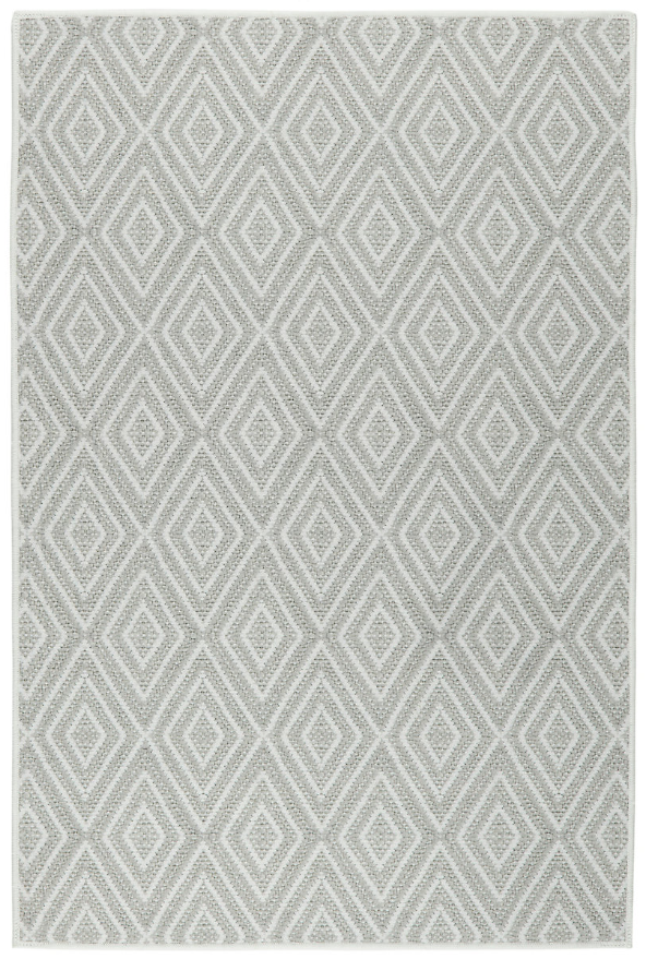 Diamond Platinum/White Machine Washable Rug 2x3