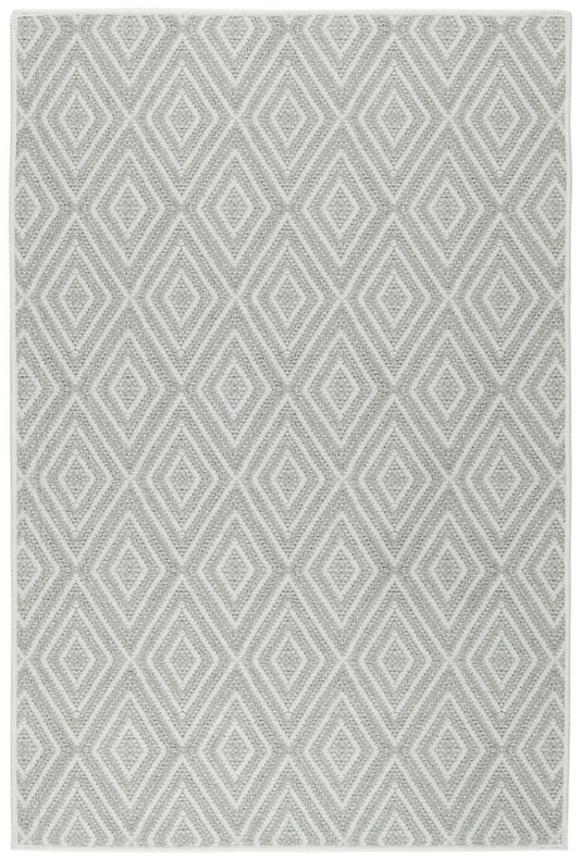 Diamond Platinum/White Machine Washable Rug 2x3