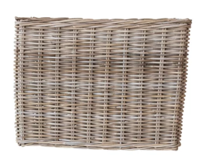 Woven Wicker Rattan Basket w/ Handles - Medium