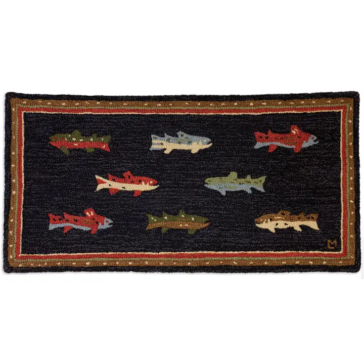 River Fish Rug - Online Only