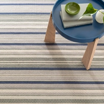 Bay Stripe Handwoven Cotton Rug 2x3