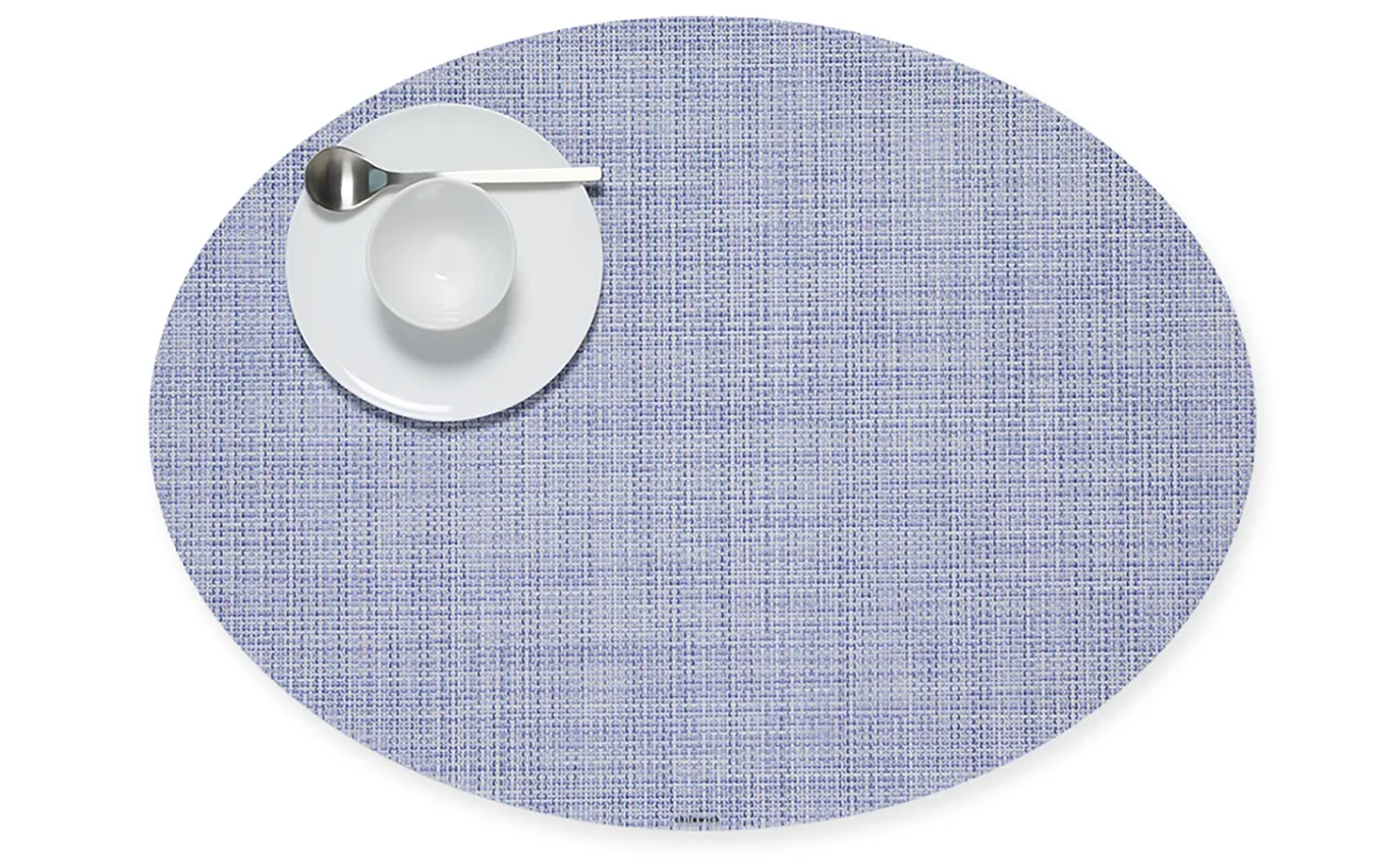 Mini Basketweave Oval - Periwinkle