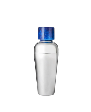 Azure Blue Resin & Stainless Steel Cocktail Shaker
