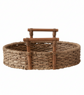 Hand Woven Bankuan and Rattan Trays with Handles
